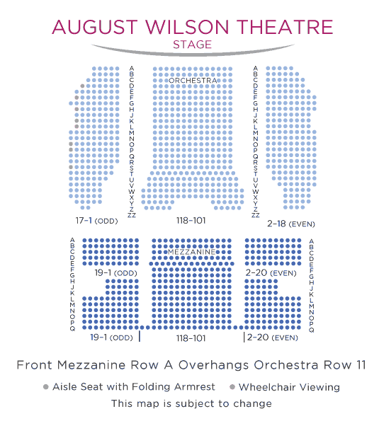 August wilson theater seating chart