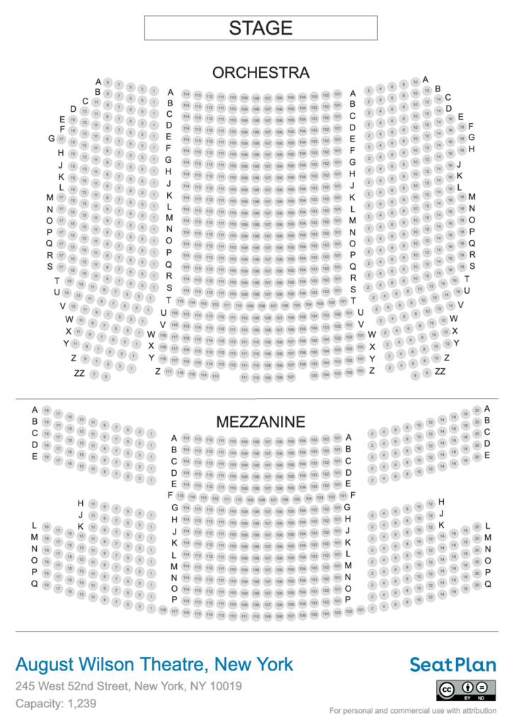 Exploring the August Wilson Theater Seating Chart, New York: A ...