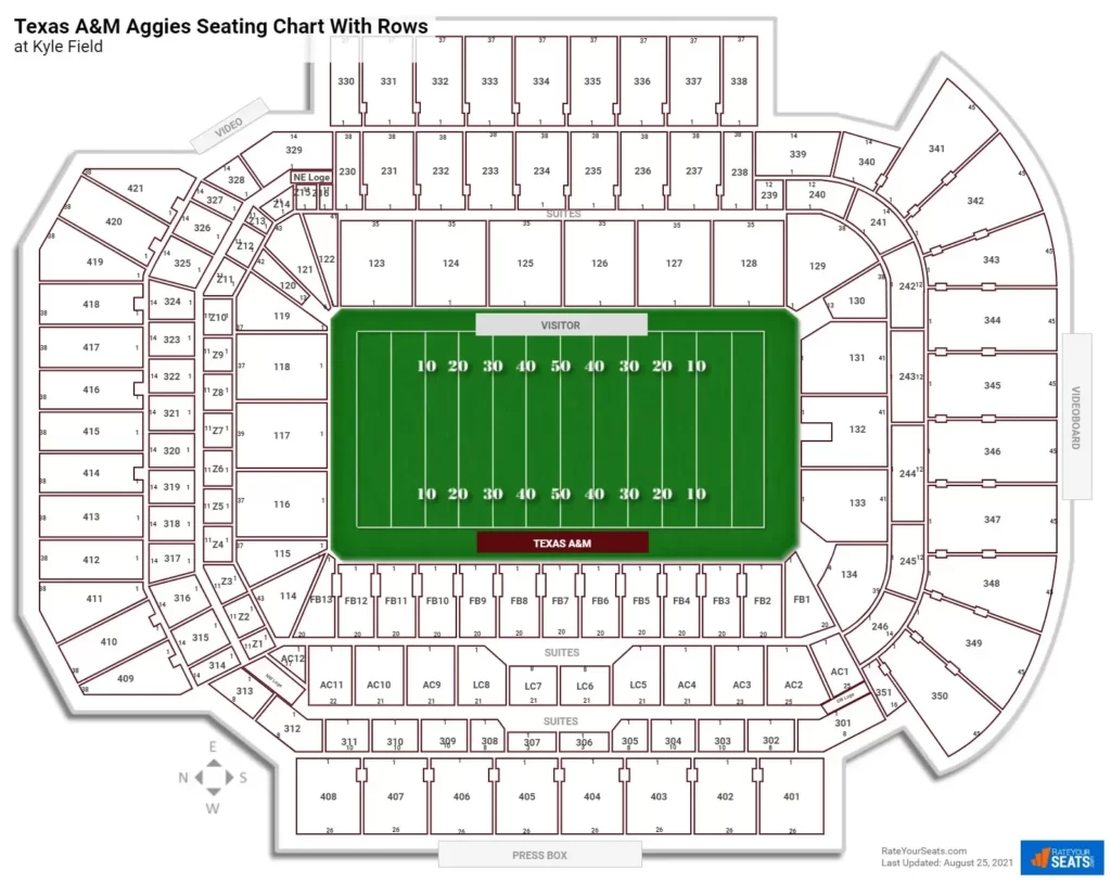 Texas Am Aggies Seating Chart With Rows At Kyle Field 1 1024x813.webp