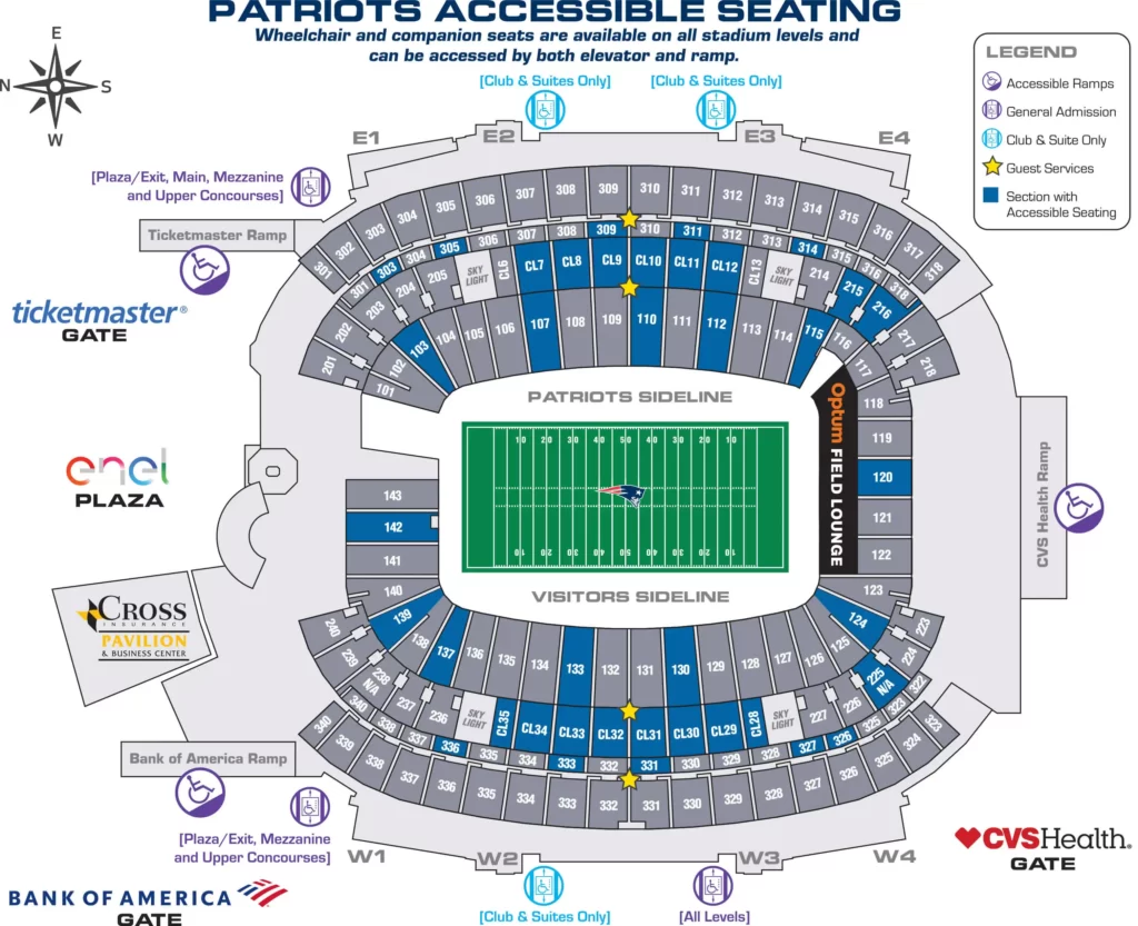 Gillette Stadium Seating Chart For New
