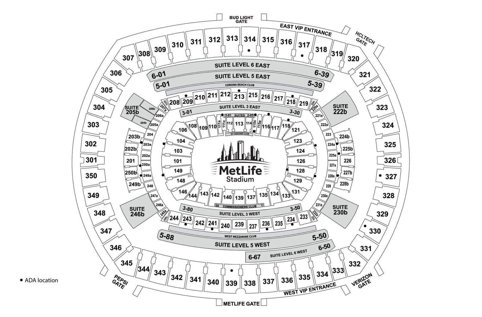 MetLife Stadium Seating Chart 2023: Ultimate Guide to find Your Perfect 