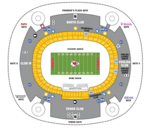 GEHA Field at Arrowhead Stadium Seating Chart 2023 | Kansas City Chiefs