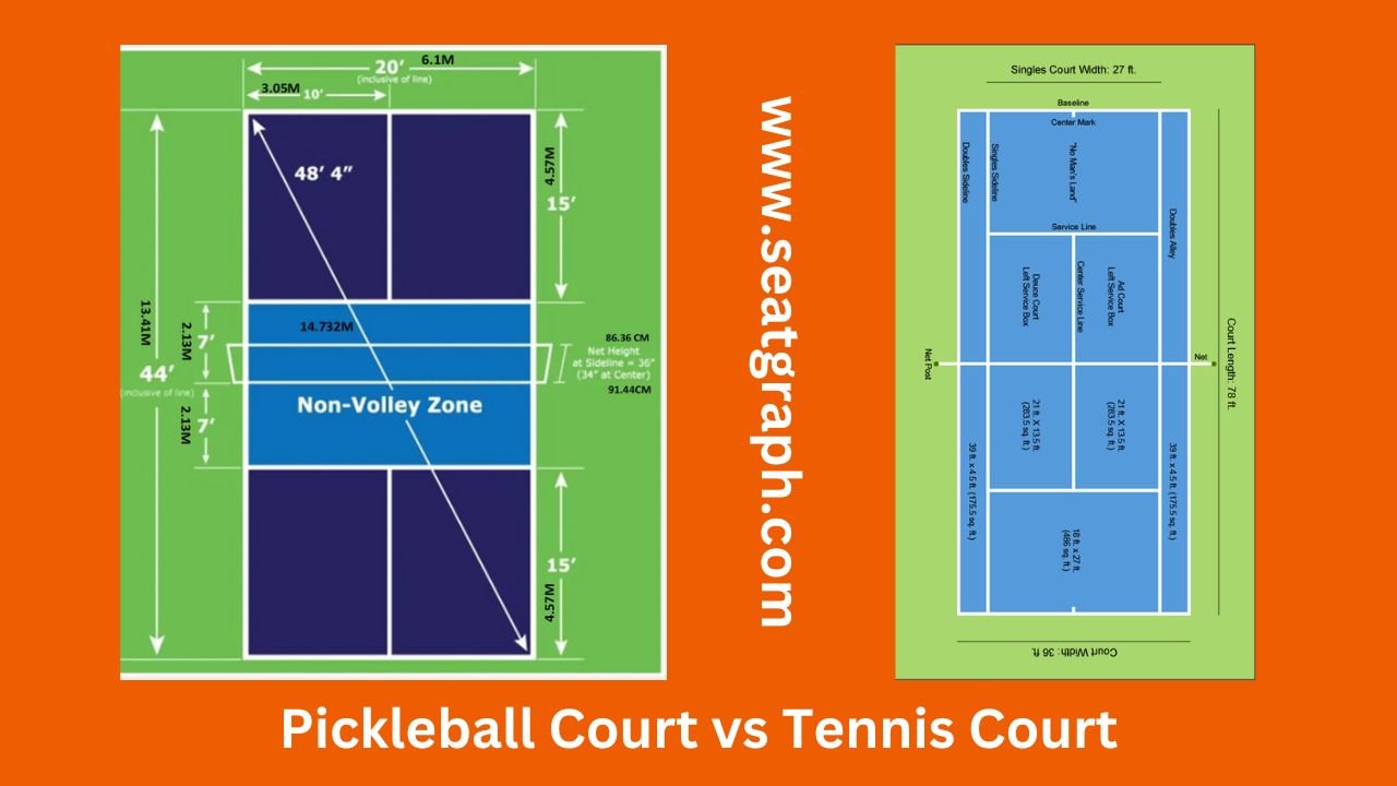 Pickleball Court vs Tennis Court: Size, Surface Full Comparison 2023 ...