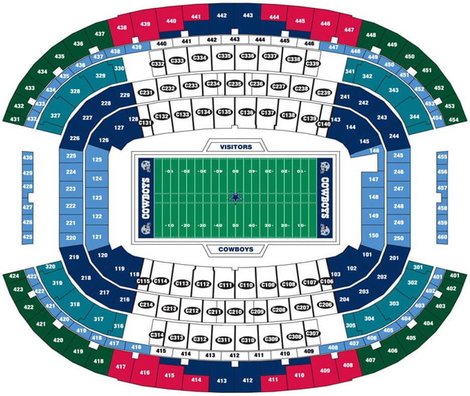 AT&T Stadium Seating Chart: Dallas Cowboys Stadium