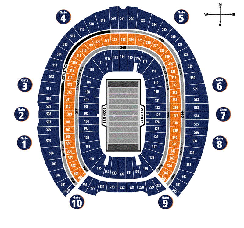 empower field at mile high seating chart