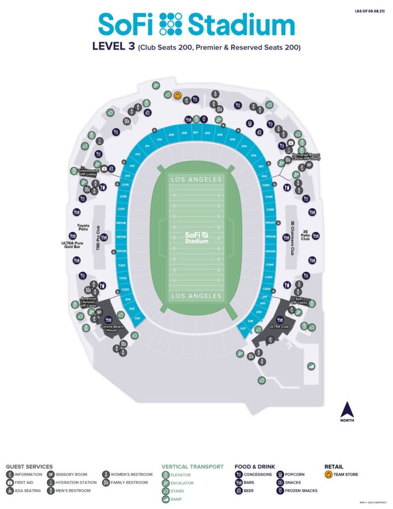 sofi stadium level 3 seating chart