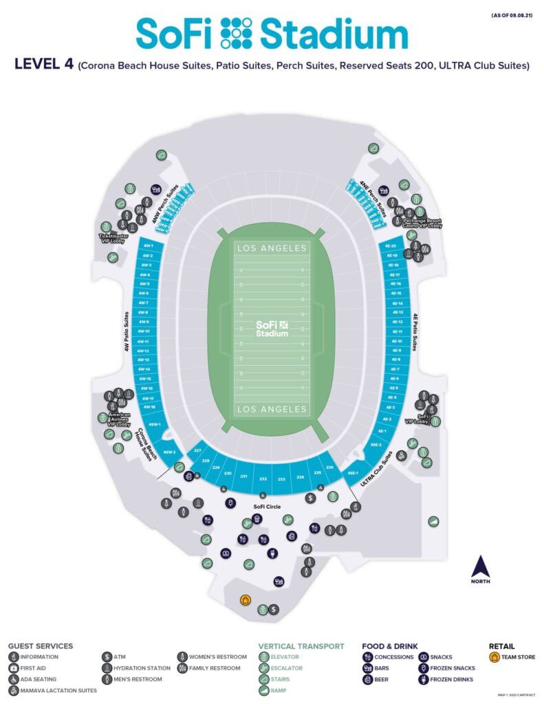sofi stadium level 4 seating chart