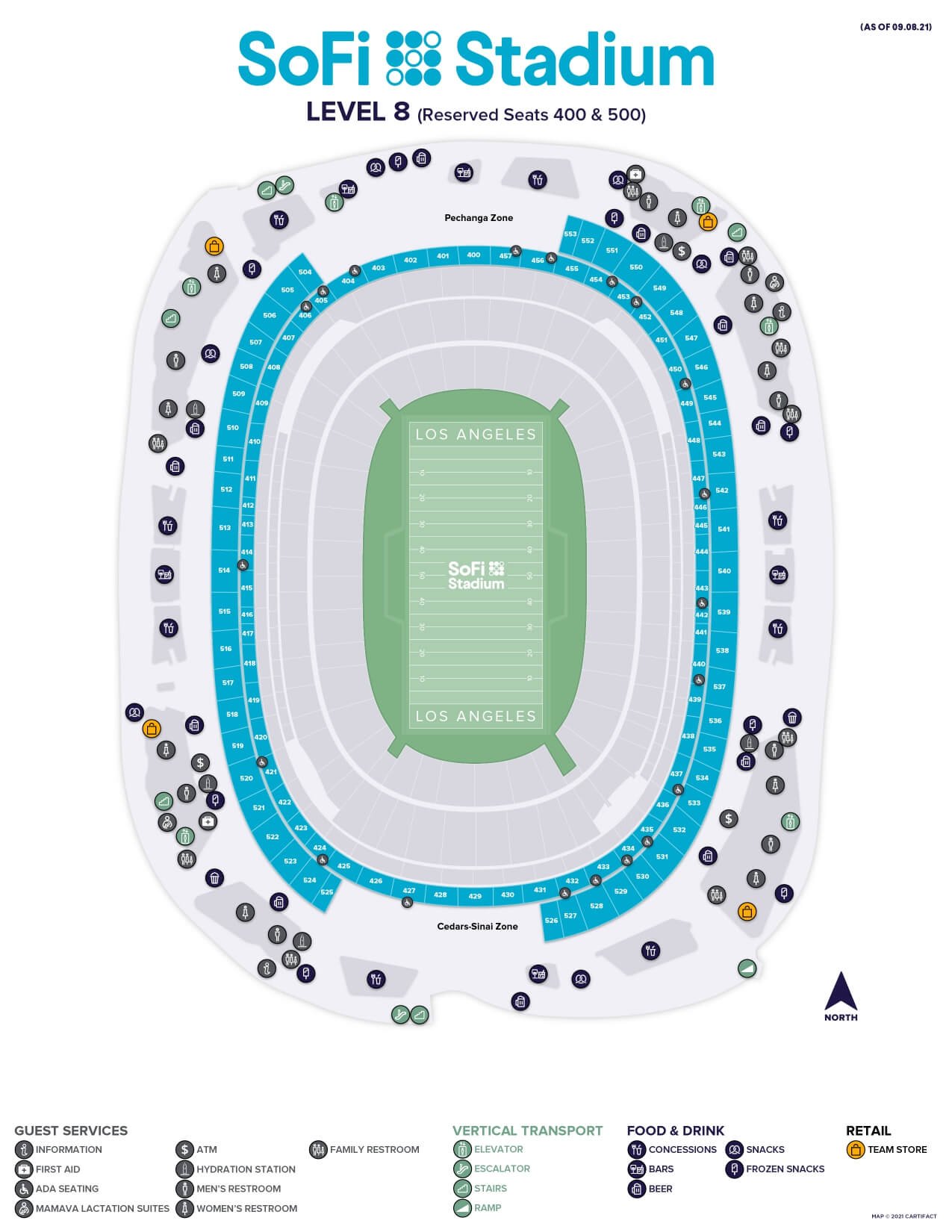 SoFi Stadium Seating Chart 2023 - SeatGraph