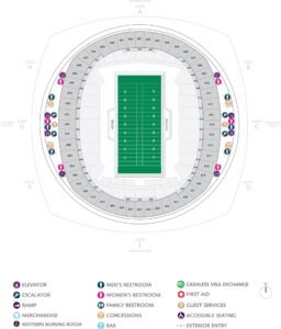 Caesars Superdome Seating Chart 2024 | New Orlean Saints Stadium ...