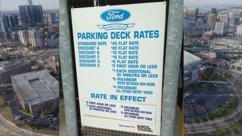 ford field parking price