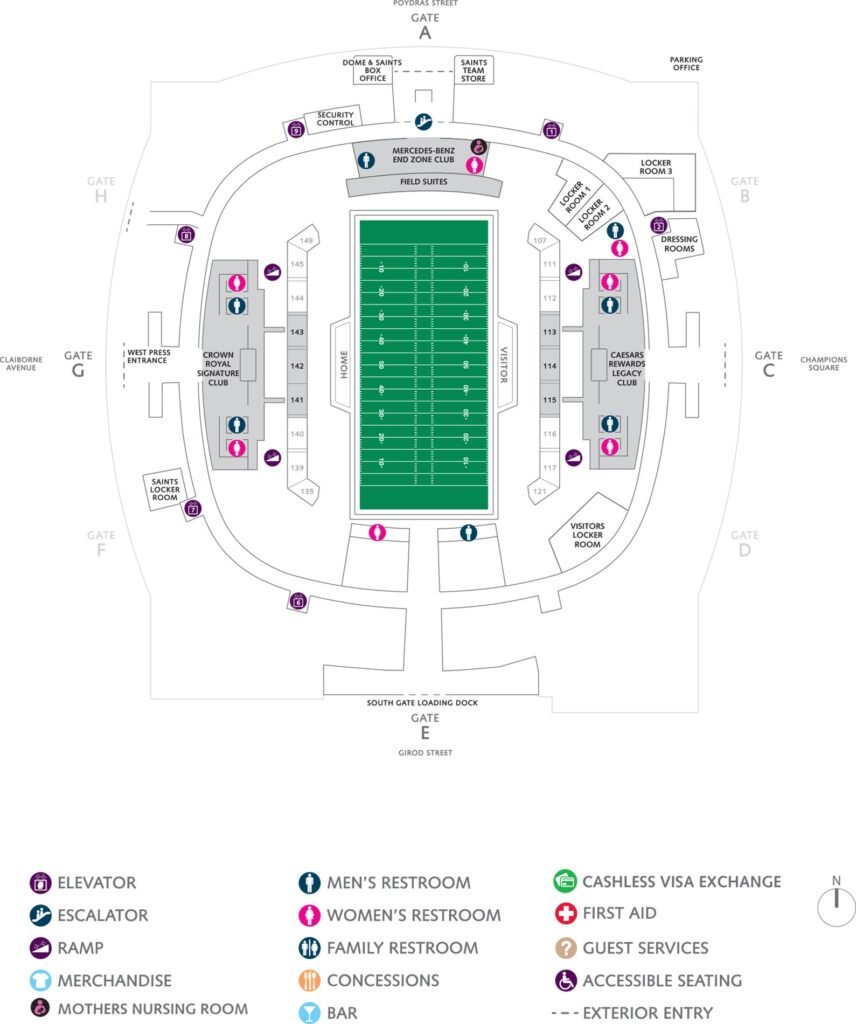 Caesars Superdome Seating Chart 2024