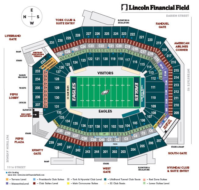 Lincoln Financial Field Seating Chart 