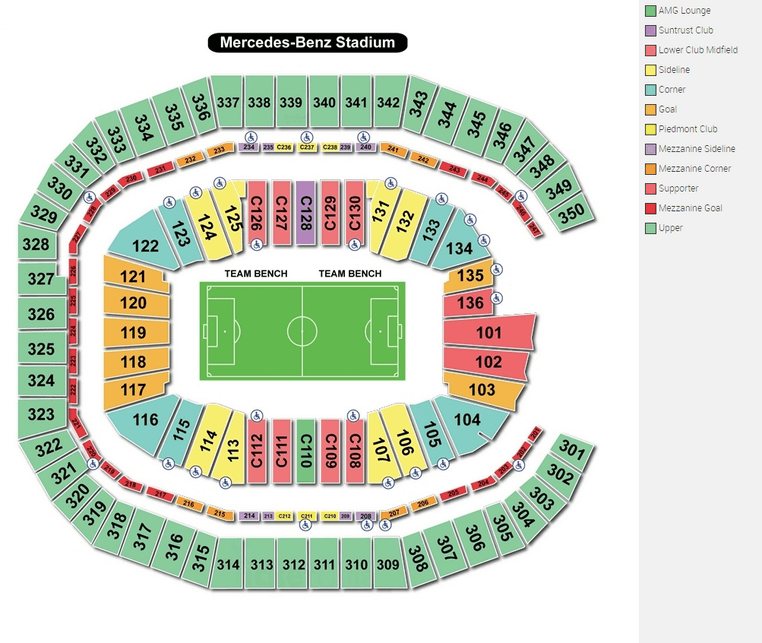 Mercedes-Benz Stadium Seating Chart For Atlanta United