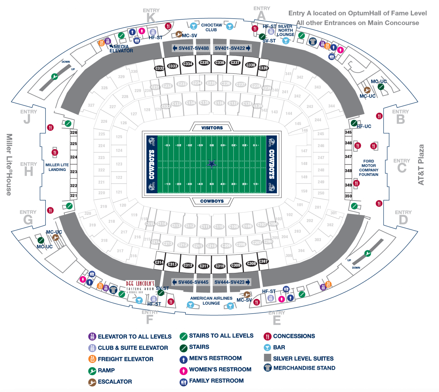 AT&amp;T Stadium Seating Chart 2024: Choose the Best Seats - SeatGraph