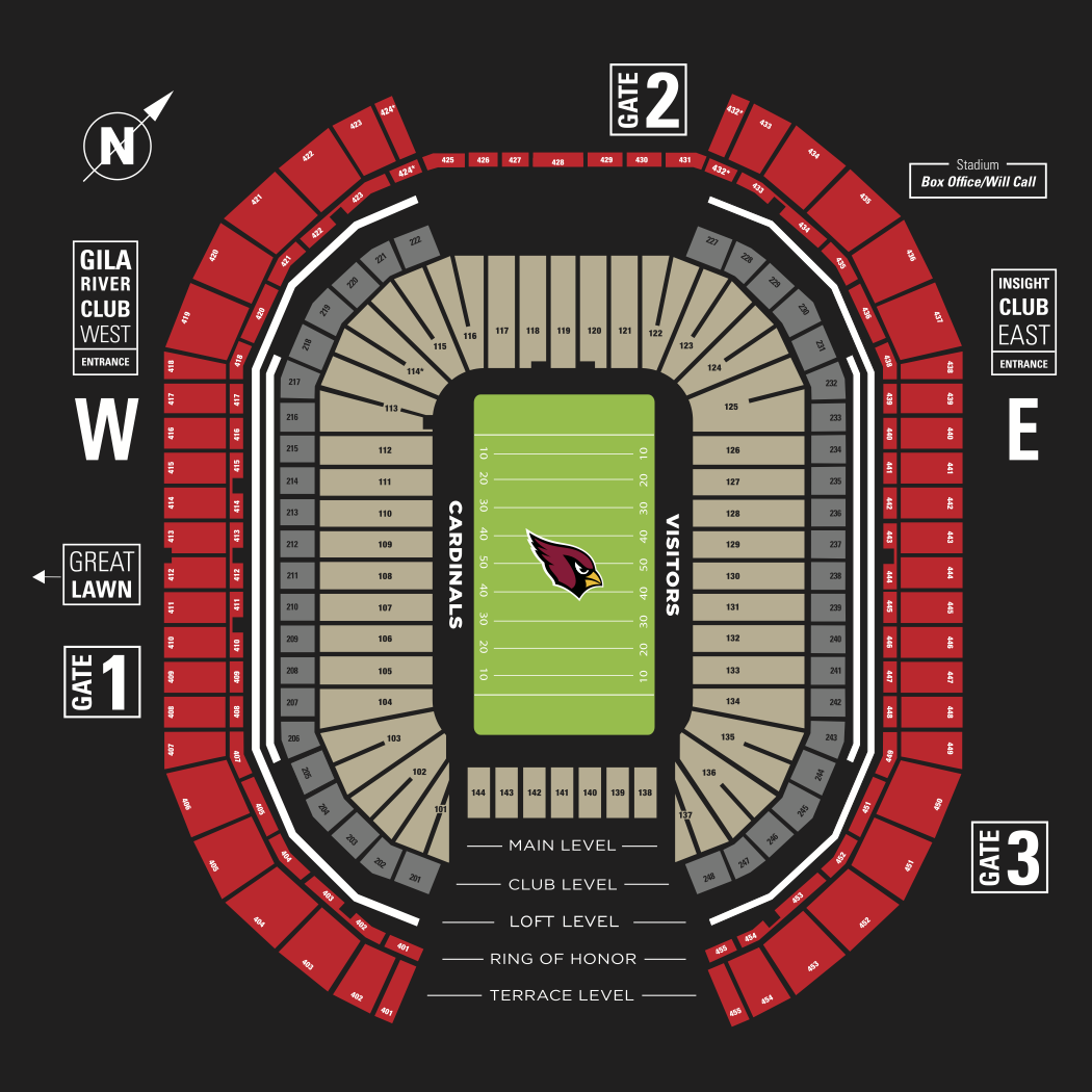 State Farm Stadium Seating Chart 2024 | Arizona Cardinals Stadium ...