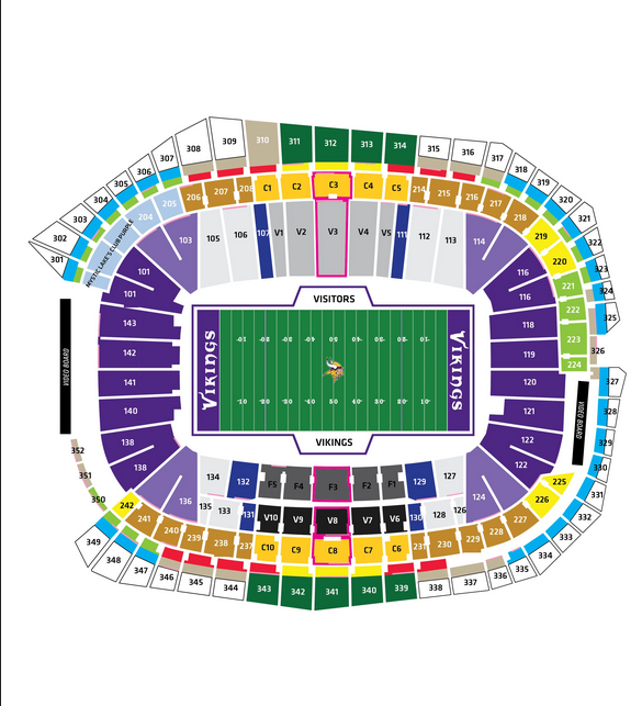 U.S. Bank Stadium Seating Chart