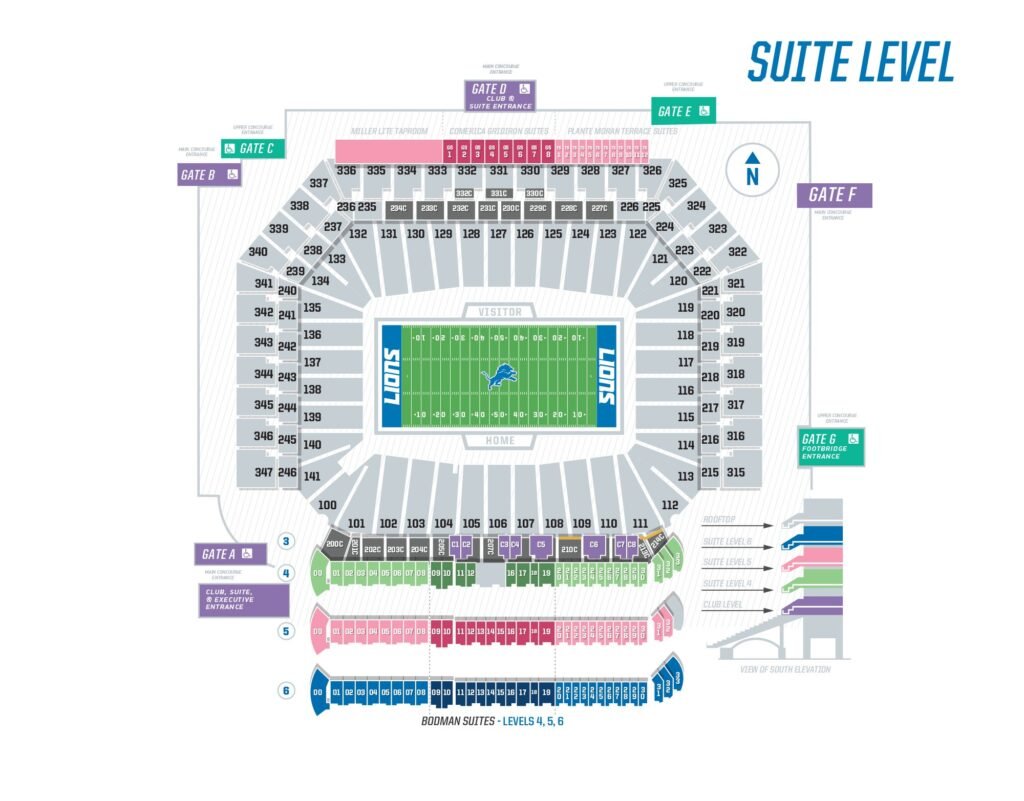 ford field suite level seating chart