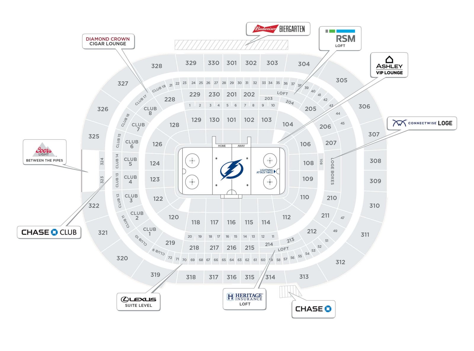 Amalie Arena Seating Chart 2023 For Hockey and Events SeatGraph