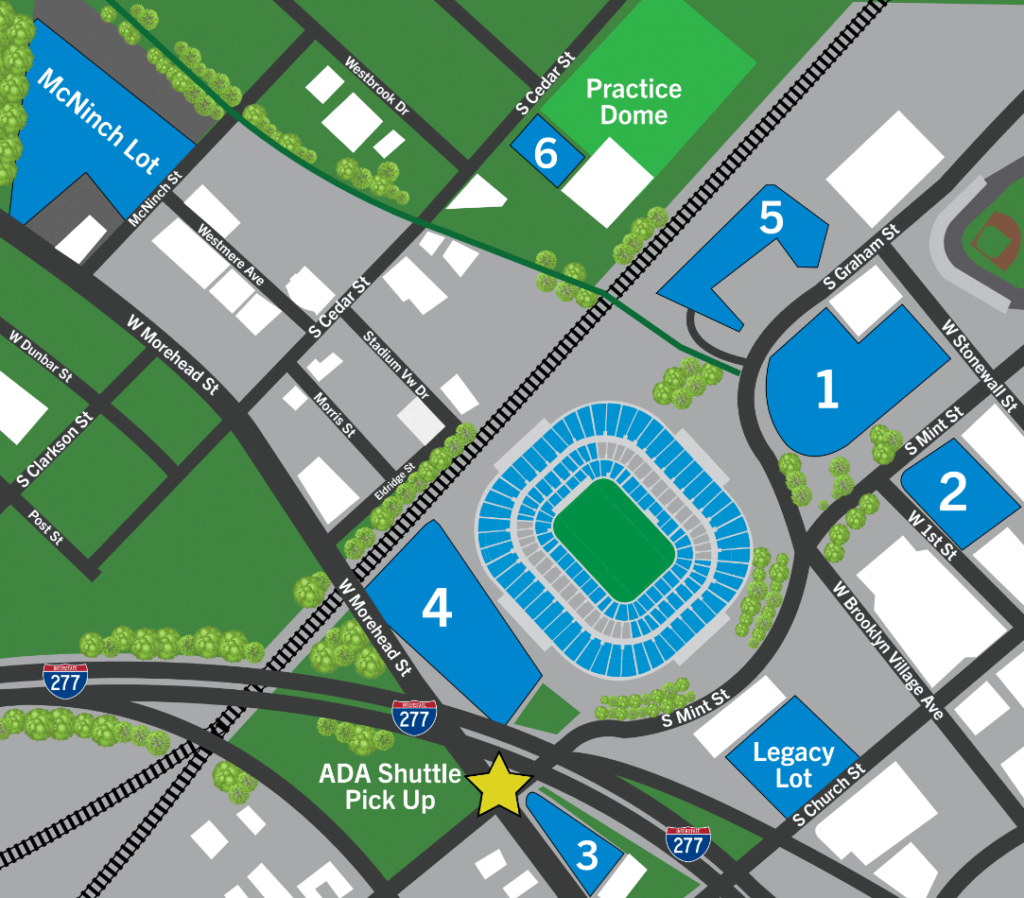 bank of america stadium parking map