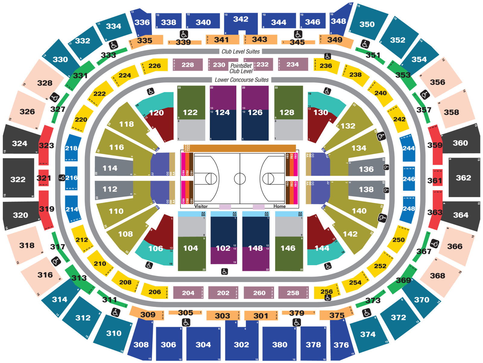 Ball Arena Seating Chart 2023 Hockey, Basketball & Concert SeatGraph