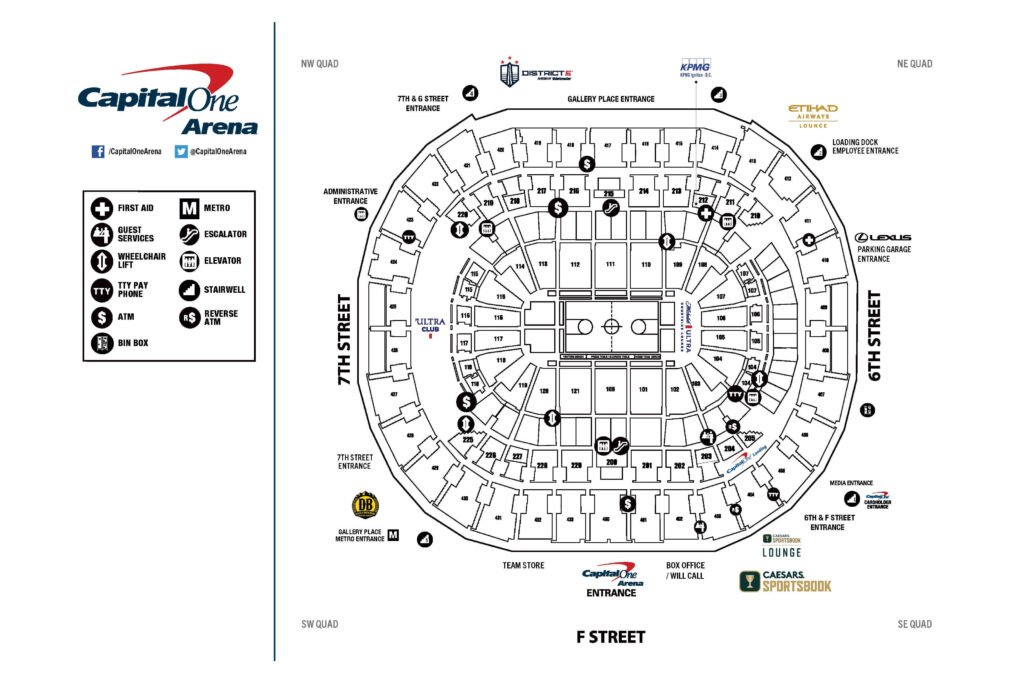 Capital One Arena Seating Chart: Washington Wizards