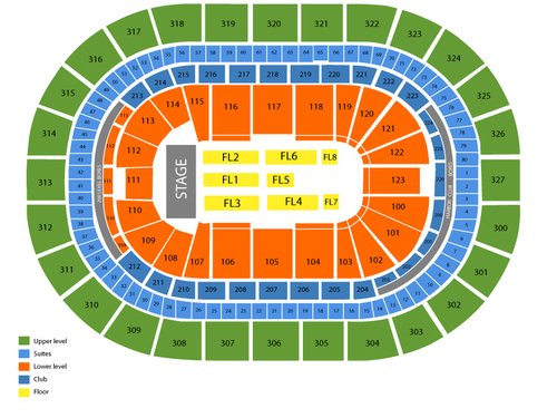 keybank center seating chart for concert
