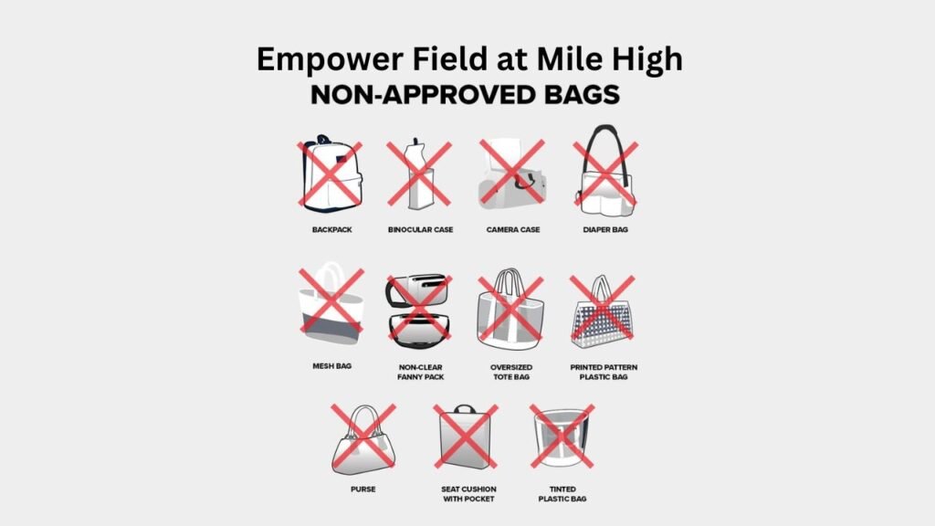 Empower Field at Mile High non approved bags