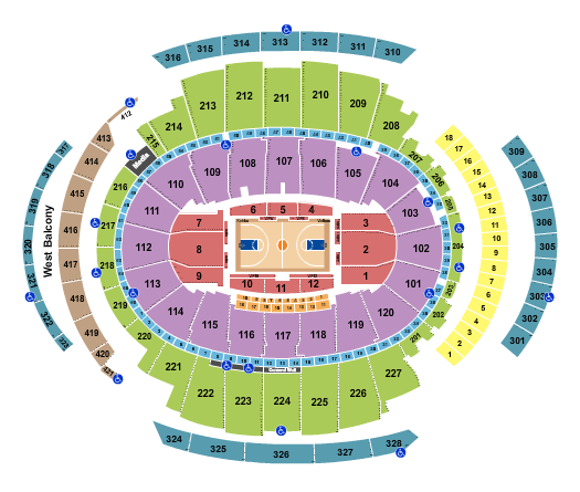 Madison Square Garden Seating Chart - New York Knicks Game