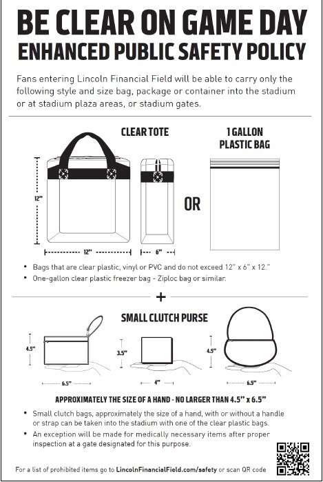 Lincoln Financial Field Bag Policy