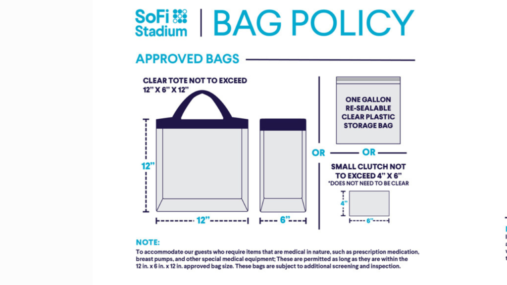 sofi stadium approved bags