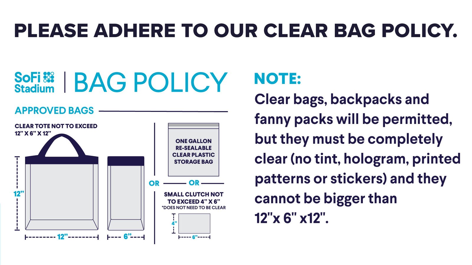 SoFi Stadium Bag Policy: Permitted and Prohibited Items List - SeatGraph