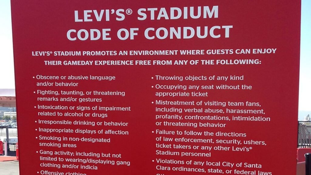 Levi's stadium rules