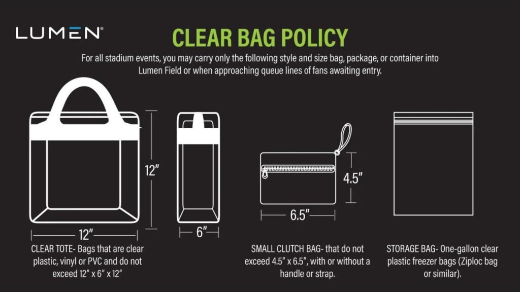 Lumen Field Bag Policy