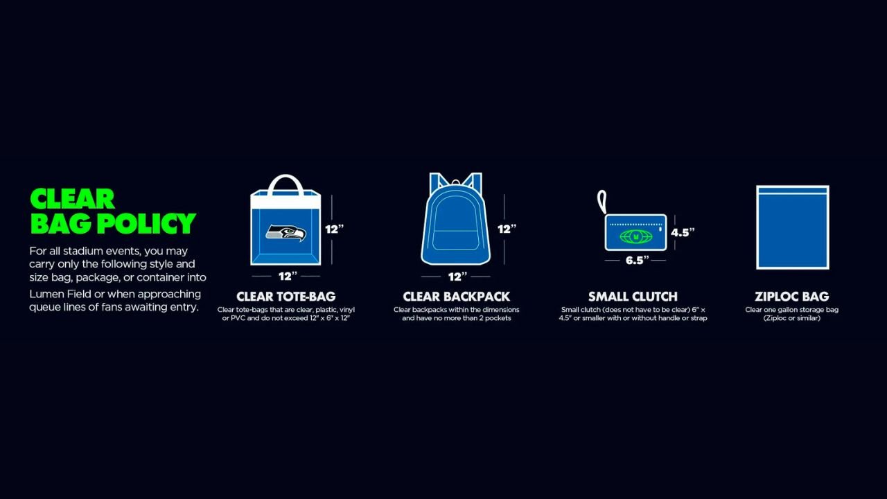 Lumen Field Bag Policy Allowed and Prohibited Items SeatGraph