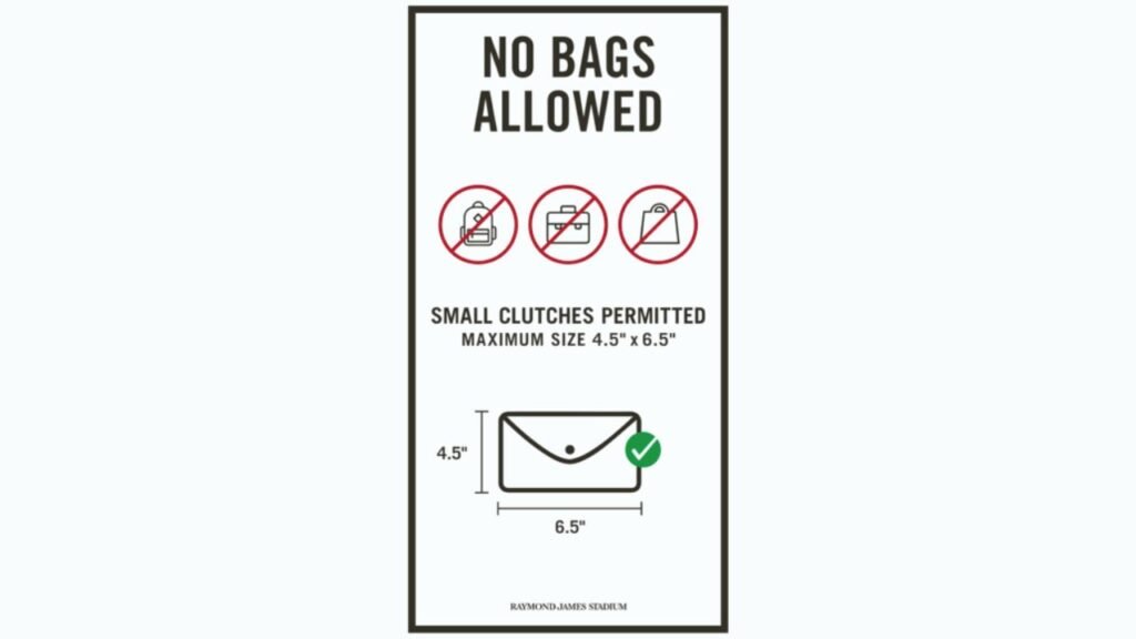 raymond james stadium bag policy allowed bags