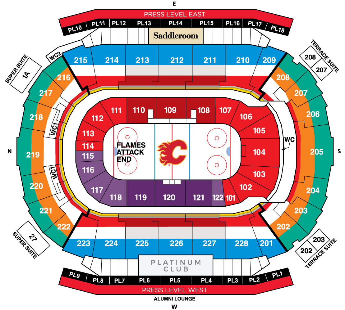 Scotiabank Saddledome Seating Chart: Calgary Flames Game - SeatGraph