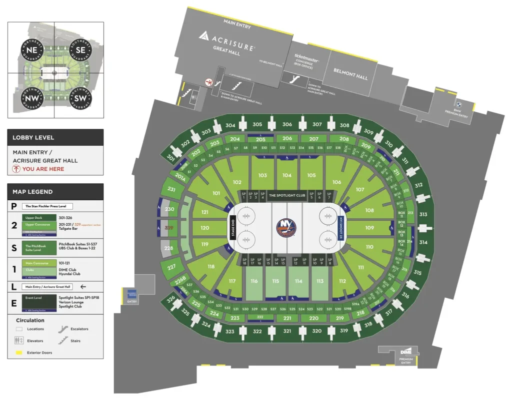 UBS Arena Seating Chart - Lobby Level