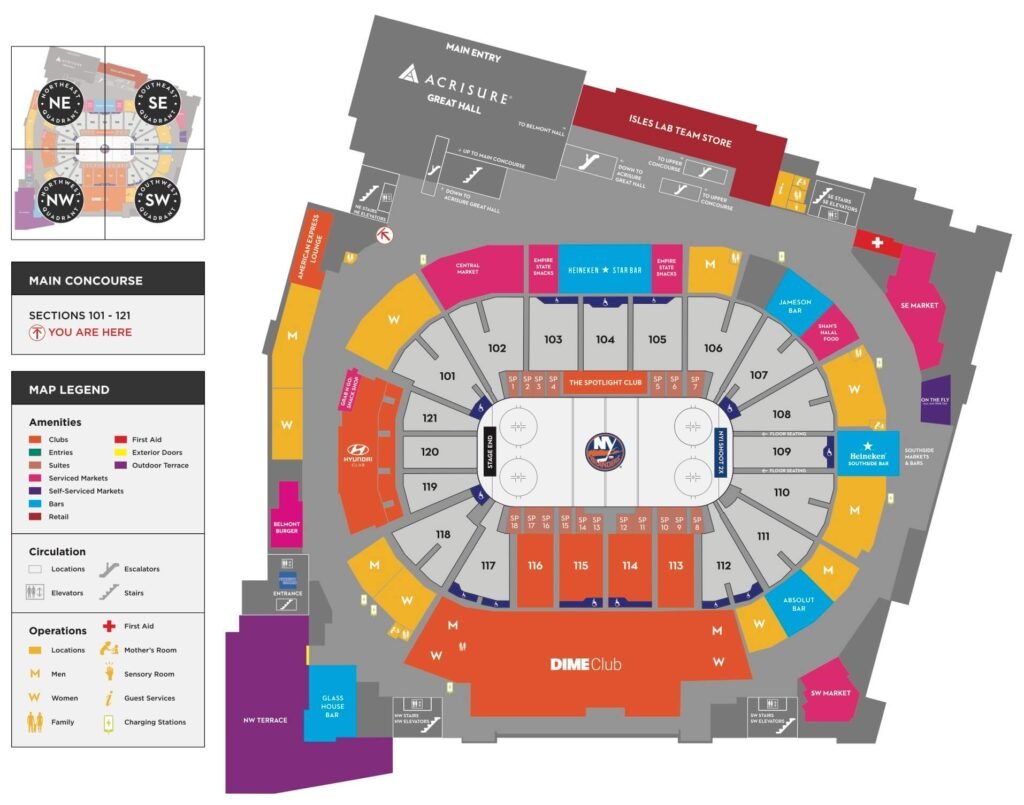 UBS Arena Seating Chart - Main Concourse