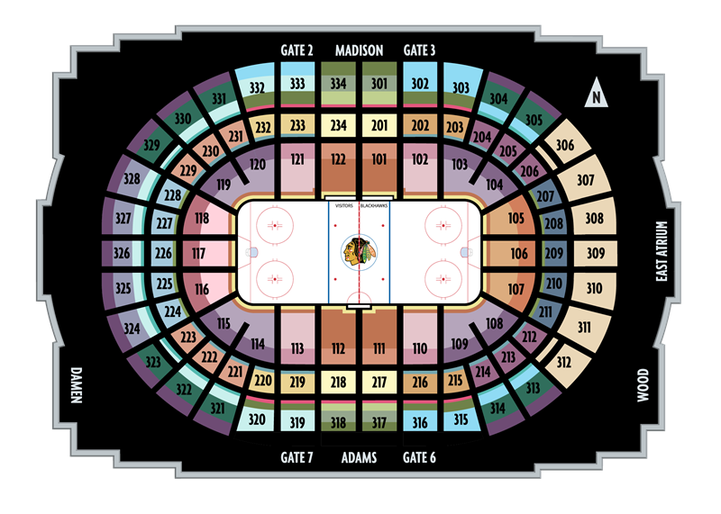 United Center Seating Chart- Chicago Blackhawks