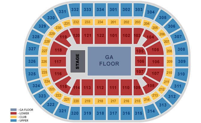 United Center Seating Chart- Concert