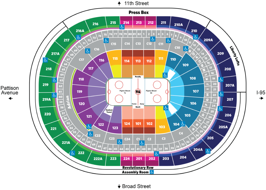 Wells Fargo Center Seating Chart-Philadelphia Flyers