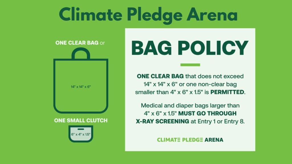 Climate Pledge Arena Bag Policy