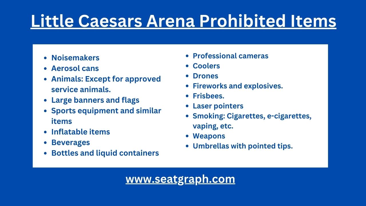 Little Caesars Arena Bag Policy Explained - SeatGraph