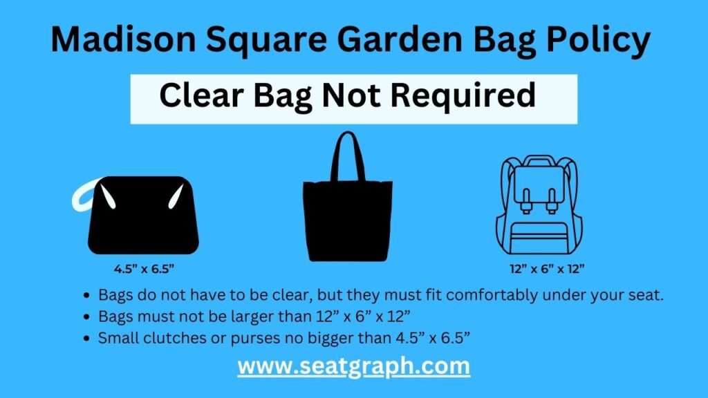 Madison square garden bag policy