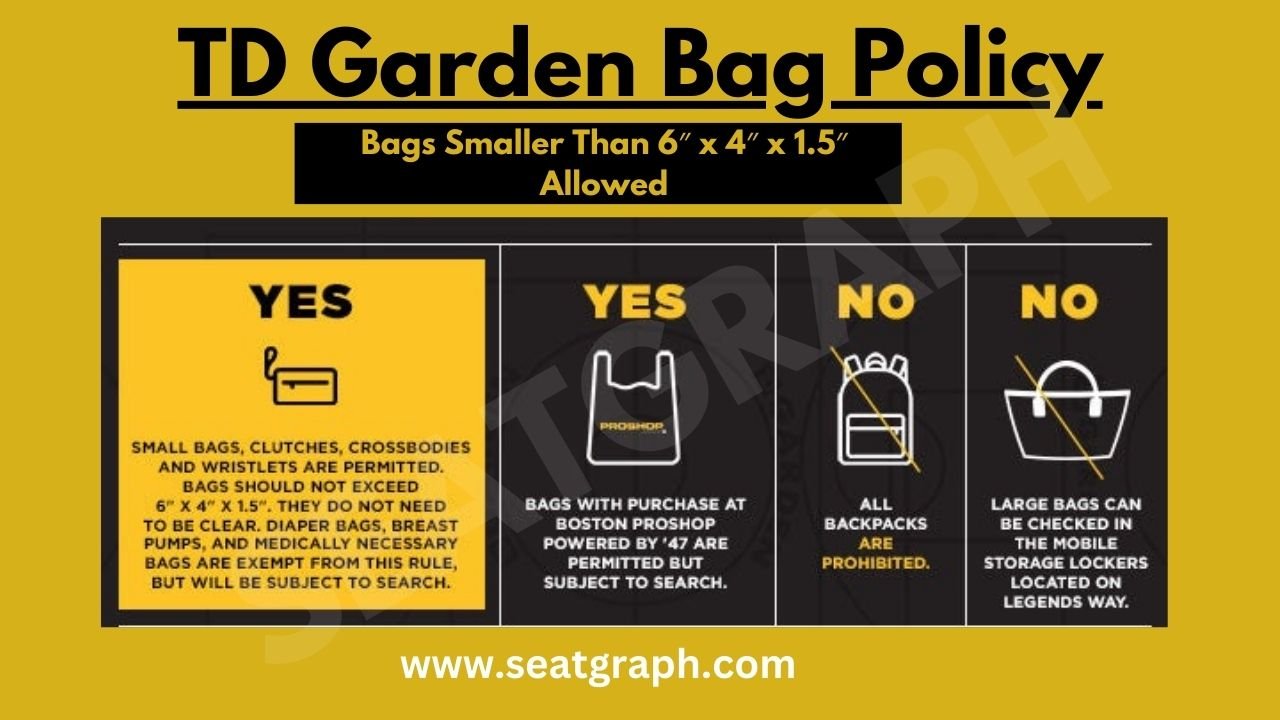 TD Garden Bag Policy Approved and Prohibited Items List SeatGraph