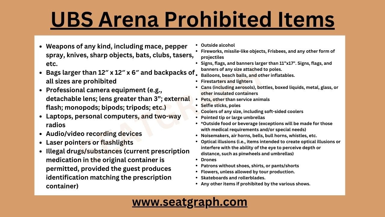 UBS Arena Bag Policy: What you can or cannot bring! - SeatGraph