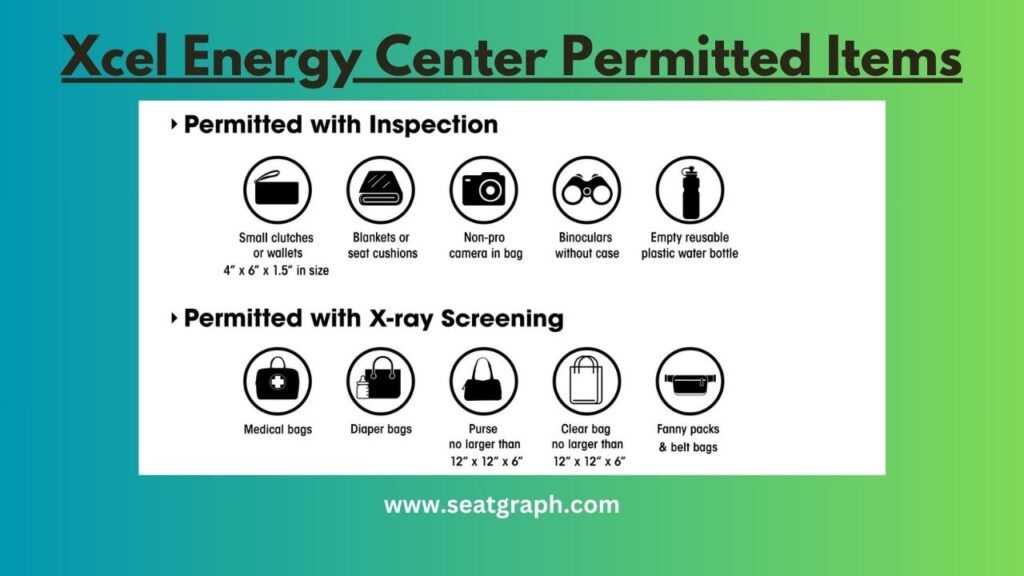 Xcel Energy Center permitted items