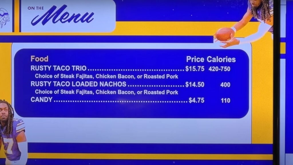 U.S. Bank Stadium Food price