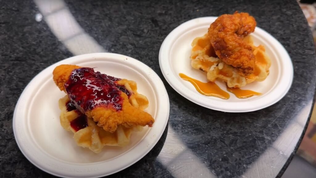 U.S. Bank Stadium Food chicken waffles