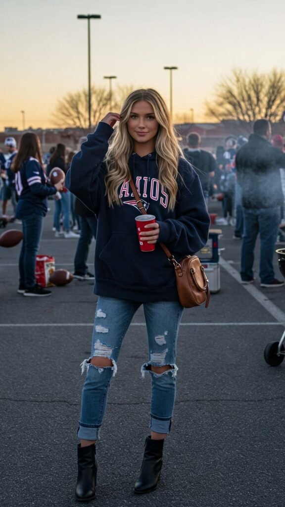 What to Wear to a Monday Night Football Game: Chic Tailgate Look